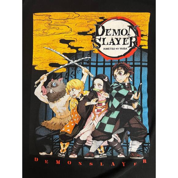 Demon Slayer Kimetsu no Yaiba Anime T-Shirt -Tanjiro, Nezuko, Zenitsu & Inosuke - Picture 3 of 8